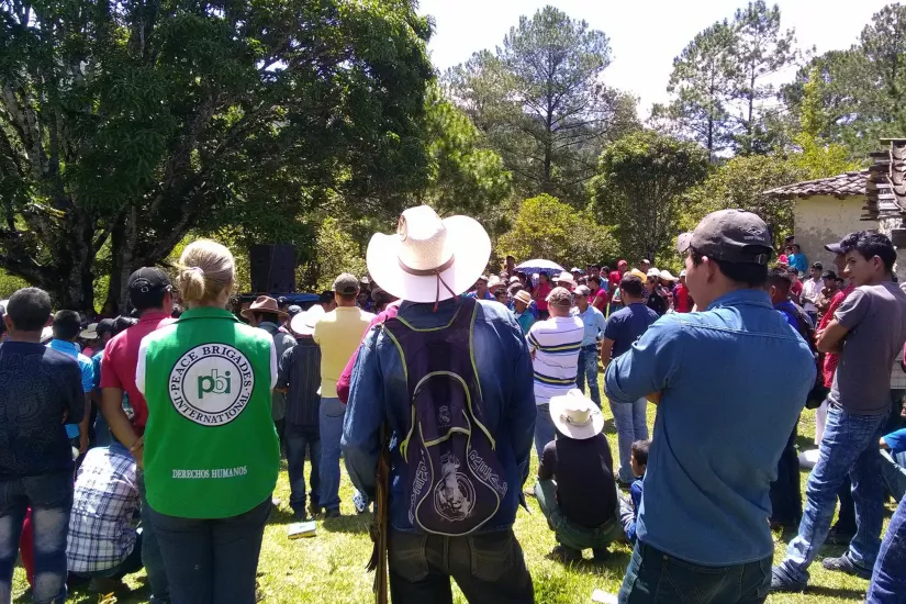 Honduras Aug 2018 COPINH accompaniment land water rights