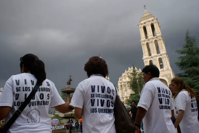 Demonstration in Coahuila about Disappearances