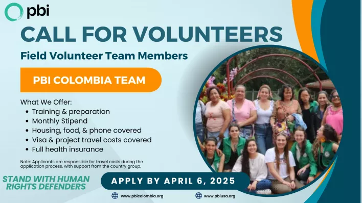 Colombia Call for Vols Colombia Call for Vols