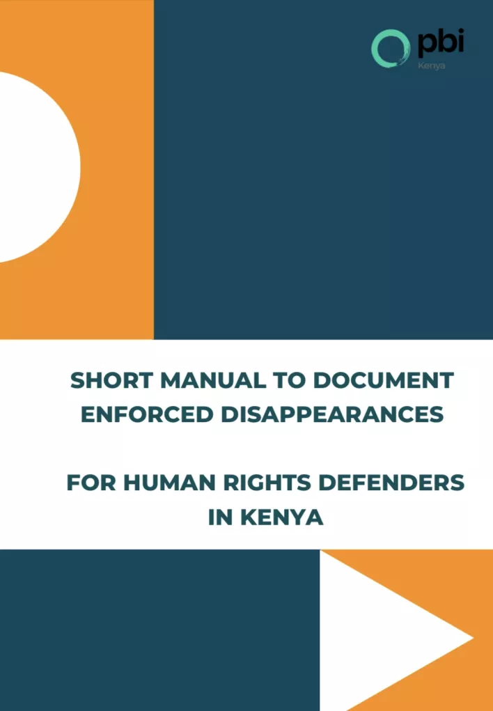 PBI Kenya Enforced Disappear Report 2024 PBI Kenya Enforced Disappear Report 2024