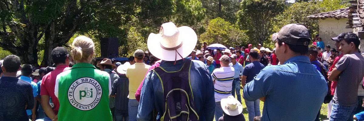 Honduras Aug 2018 COPINH accompaniment land water rights