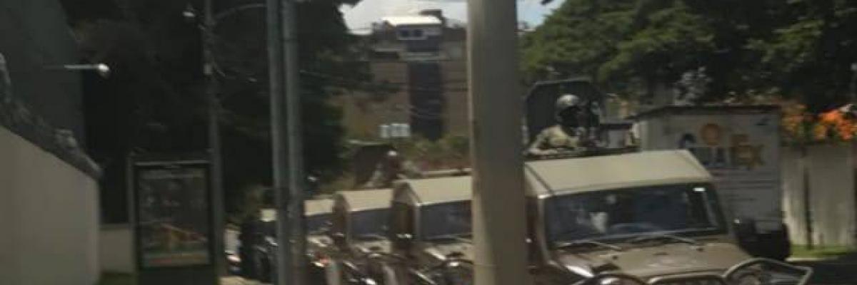 Photo of military vehicles outside of CICIGAug2018