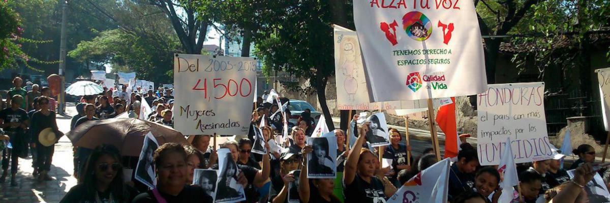 Honduras UN Declaration March Against Violence